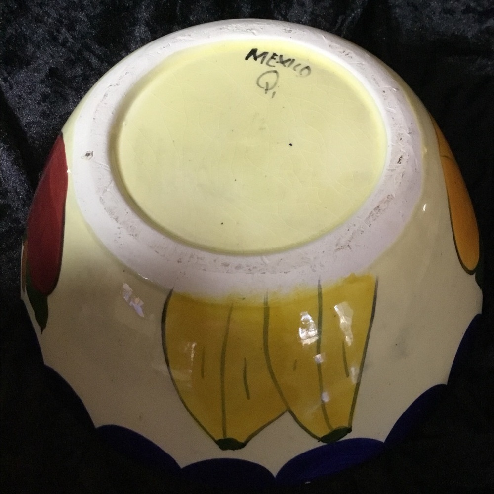 Talavera Ceramic Bowl And Pitcher Hand Painted Signed Mexico Q - Picture 6 of 7